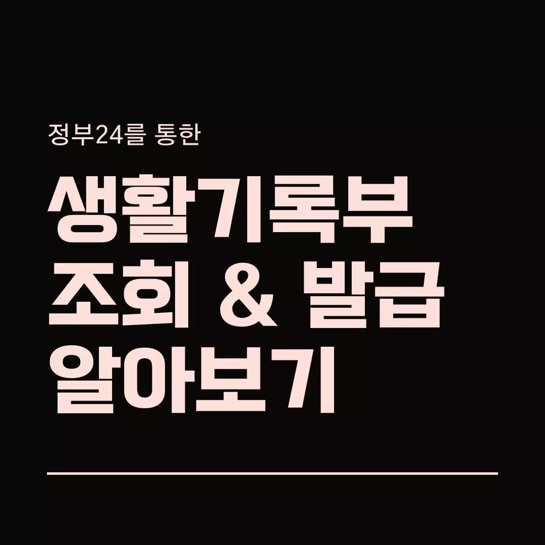 생활기록부 조회 발급